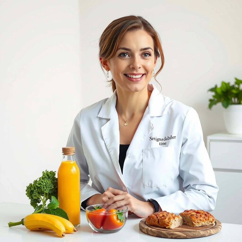 Portrait der Ernährungsberaterin in ihrem modernen Büro